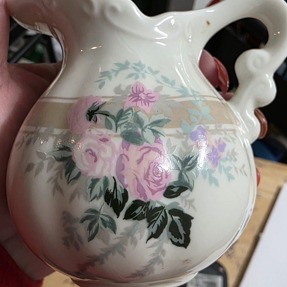 Source Unknown Floral Cream Pitcher - Picture 2 of 9